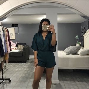 sea green blue romper